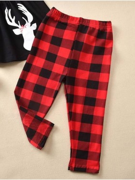 Kids Buffalo Check Stretchy Legging 